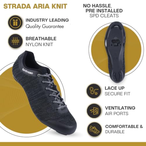 Image of Tommaso Strada Mens SPD Shoes-Ready-to-Ride Mens Cycling Shoes with Pre-Installed SPD Cleats-Explore Vareity Cycling Shoes & Bike Accessories.
