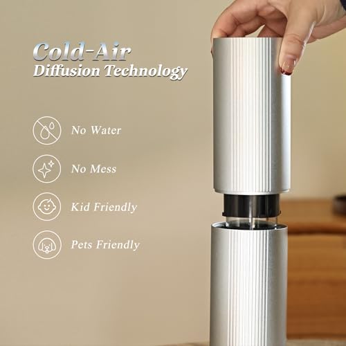 Difusor aromático eléctrico sin agua 100ml color plateado miniatura 3