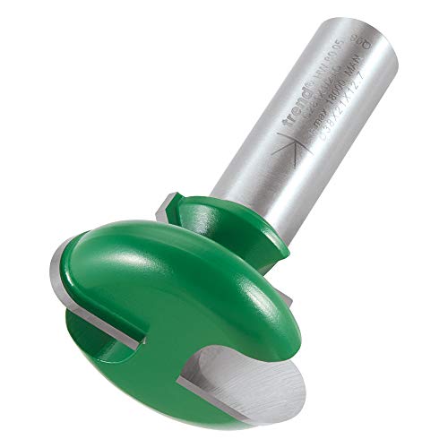 Trend CraftPro Drawer Pull Router Cutter, 1/2 Inch Shank, 38mm Cut Diameter & 6.3mm Cut Radius, Tungsten Carbide Tipped, C281X1/2TC