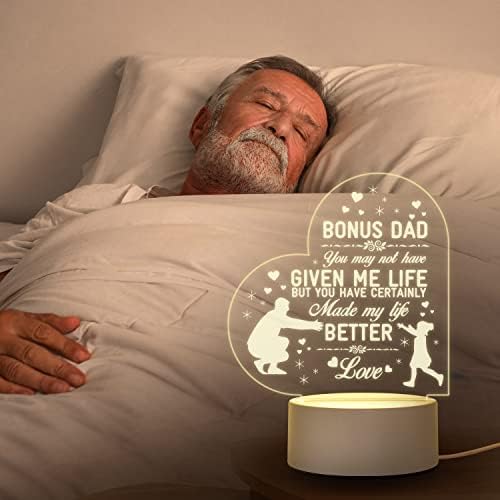 LioNergy Gifts for Dad, LED Night Light Lamp Dad Gifts from Daughter Son, Fathers Day, Birthday, Thanksgiving Daddy Gifts Presents for Bedroom Living Room - Warm Light