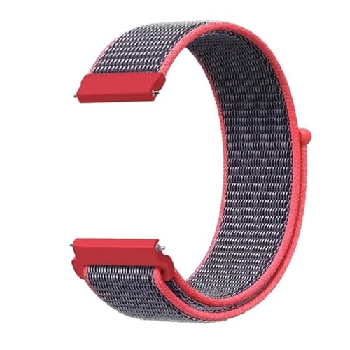 [QAICHFKS] 20mm 22mm �i�C�����X�g���b�v Watch 5 GT5-4-3 Pro 46mm �u���X���b�g ���X�g�o���h 2/GTR 4/GTS 4/Bip 6 5/Active 2 �x���g�p (Bright pink,Width 20m