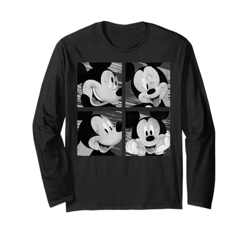 Mickey Mouse Yearbook Long Sleeve pull fin col rond pour style vintage américain