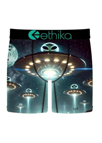 Ethika Mens MID Boxer Brief | Alien UFO