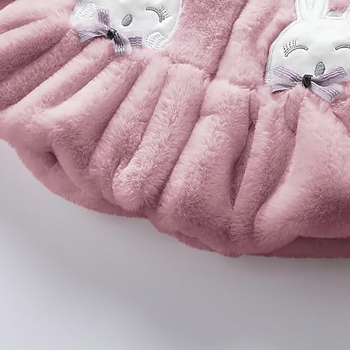 𝗛ooded Jacket for Baby Girls Thick Fleece Long Sleeve Zipper Puffy 𝗖artoon Outwear Winter Warm Windproof Coat3