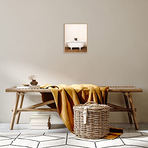 Summit Designs Pug Bathroom Art Poster Print - Funny Cute Unique Bathroom Bathtub Dog Puppy - Single (11X14) Inch Unframed Photos - Pug Wall Decor, Pug Wall Art, Pug Art, Pug Print Picture #TOP2