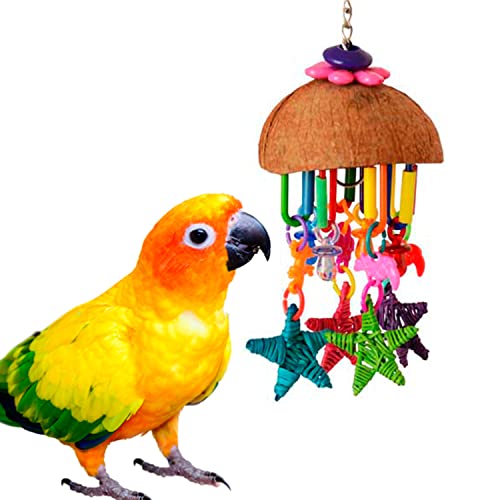 Super Bird Creations SB896 Seeing Stars Bird Toy - Interactive Foraging Toy, Ideal for Parrotlets, Parakeets, Cockatiels, Stimulates Mental and Physical Activity - Small/Medium Bird Size, 9.5