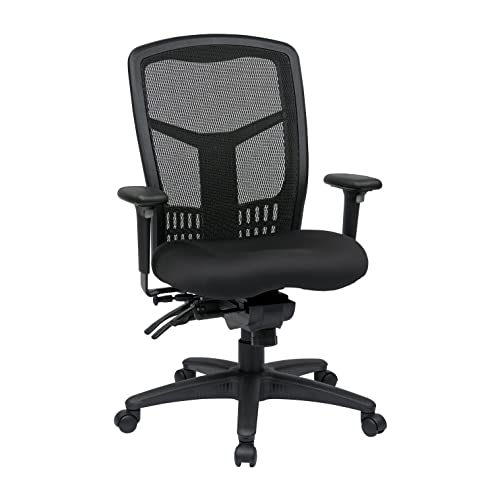Office Star Progrid High Back Managers Chair With 5 Lever Multi Function Control In Titanium Finish #TOP14
