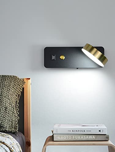 Aplique de pared moderno con USB e interruptor para iluminar tu dormitorio de forma cómoda 6