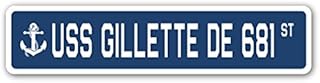 USS Gillette DE 681 Street Sign us Navy Ship Veteran Sailor Gift