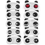 10 Pezzi Maschera Occhi Panda per Dormire, Morbida, Elastico