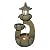 Alpine Corporation WIN1418 41" Outdoor Cascading Rainforest Rock Waterfall Fountain with LED Lights – Natural Stone-Look Water Feature for Gardens, Patios, and Yards, Brown