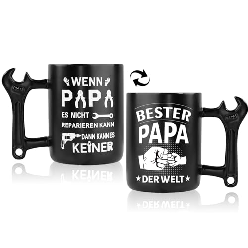 Sunwuun Dad Gifts Coffee Mug with Wrench Handle, Father's Day Gift Gifts for Dad, Gift for Birthday, Christmas, Father's Day (PAPA)