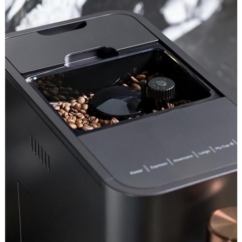 Café Affetto Automatic Espresso Machine + Milk Frother | Built-In & Adjustable Espresso Bean Grinder | One-Touch Brew in 90 Seconds | Matte Black, 1.2 Liter, (C7CEBBS3RD3) - Thumbnail 6