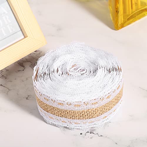 Rolo de linho de renda Kaufpart 5 jardas caixa de presente fita roupas costura decoração cinto faça