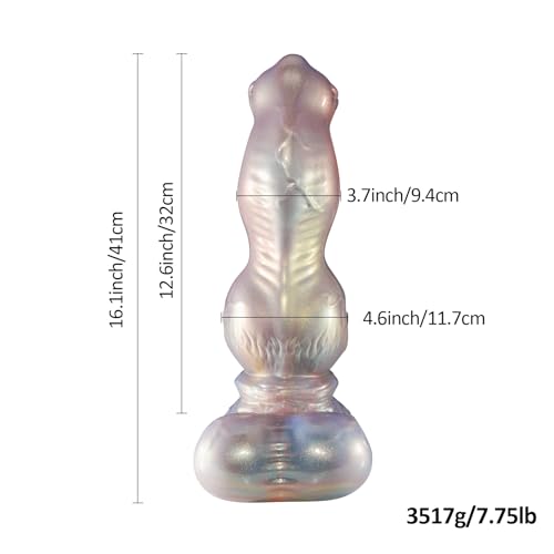 Image of 16.1 Inch Huge Thick Fantasy Knot Dildo, XXXL Long Big Giant Dildo | 4.6'' Diameter, Monster, Strong Suction Cup, Silicone Penis, For G-spot Anal Play, Adult Sex Toys, For Advanced Women Men