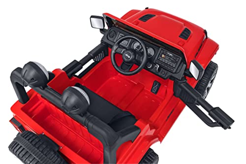 Jeep Wrangler Rubicon Rossa - Auto Elettrica Per Bambini 12 Volt Con Radiocomando - Espidko - Globo Giocattoli - 40452 - 10