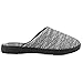 isotoner Women's Indoor/Outdoor Slip-on Andrea Space Knit Slide Slippers with Heal Support, Black, Medium/ 7.5-8 Standard US Width US