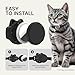 Waterproof Airtag Cat Collar with Luminous & Reflective Fish Pattern, Lightweight Kitten Collar for Apple AirTag, Hidden GPS Tracker Holder for Cats, Kittens (9-13