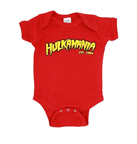 Wrestler Hogan Logo Red Snapsuit Infant Onesie Baby Romper (24 Months)