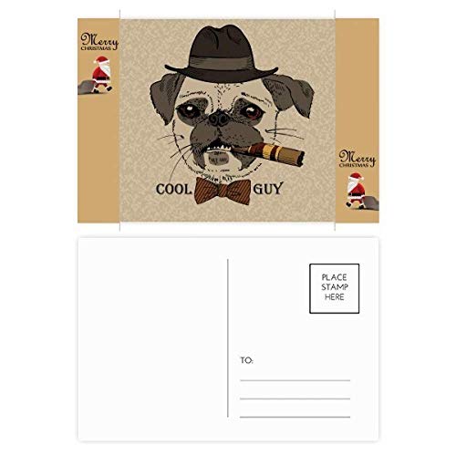 Cartes de remerciement chien fumé style britannique carte postale x20