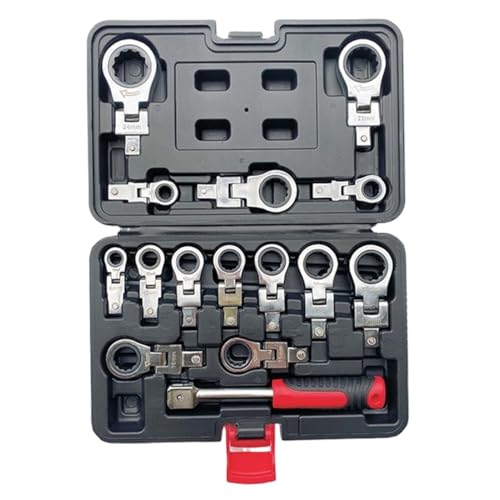FENGJISUN Socket Ratchet Wrench Set 15pcs Open-end Spanners Ratchet Wrench Set Car Repair Tools Wrench Kit Home Hand Tools Repair Tool Set
