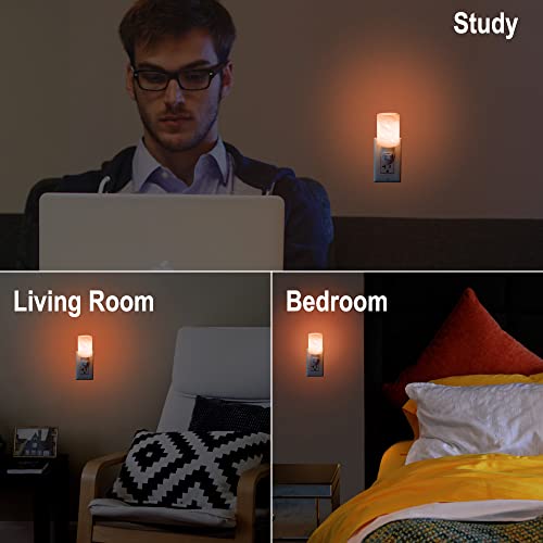 Aultra Salt Lamp Night Light With Himalayan Natural Crystal Salt Color Lights - Ul Listed Plug For Lighting Bedrooms Or Bathrooms (2-Pack) #TOP2
