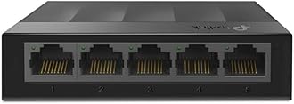 TP-Link LS1005G 5-Port Desktop/Wallmount Gigabit Ethernet Switch/Hub, Network Splitter, Plug and Play, Plastic Case, Black