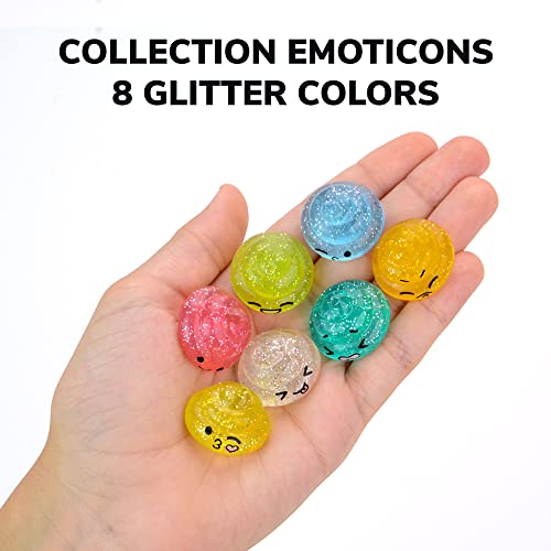Bulk Toys - 100 Pcs Unicorn Poop Squishy Toys - Bulk Emoji Party Favors - Glitter Poop Emoji Party Supplies - Shimmering Squishies Rainbow Poop Emoji Mini Toys - Vending Machine Toys (100) #TOP2