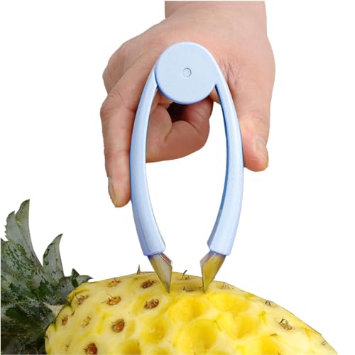Pince à épiler en acier inoxydable pour enlever les tiges de fraises - Coupe-anas, extracteur de tige de fraise, pince à œil d'ananas, poignée ergonomique pour conserves, desserts