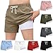 Kids Lightweight Linen Summer Shorts Loose Elastic Waist Casual Beach Shorts with Liner & Pockets for 4-15 Years