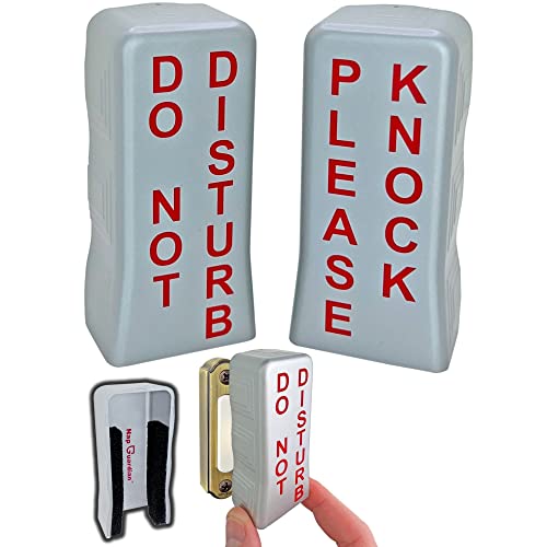 Nap Guardian - The Worlds Only Do Not Disturb Doorbell Cover Sign, No Tools Required, Just Slide On! 3 Sizes Available to Fit Over any Push Button, Wireless, or Video Smart Door bell, No Unwanted Ring