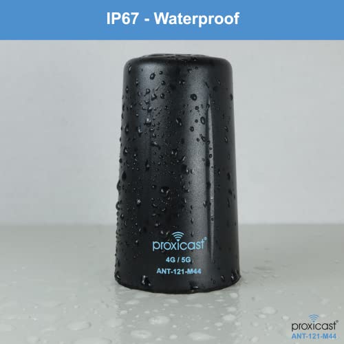 Image of Proxicast Vandal Resistant 4x4 MIMO Low Profile 4G /5G Omni-Directional Screw Mount Antenna - 10 ft Coax Leads - for Cisco, Cradlepoint, Digi, Pepwave, Sierra Wireless and Others (ANT-121-M44)