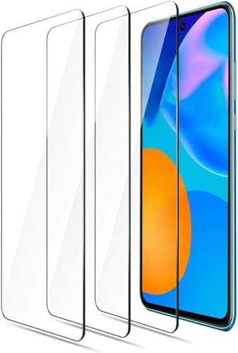 Jinyunlai Protector Pantalla para Huawei P Smart 2021 6.67', [3 Piezas] Antirayaduras, HD Transparente, Sin Burbujas, 9H Dureza Protector de Pantalla de Vidrio Templado para Huawei P Smart 2021 6.67'