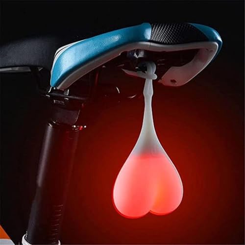 Phare Arrière De Vélo En Silicone - Feux Arrière De Boule, Lumières D'avertissement De Coeur, Lampe D'oeuf LED Essentielle De Nuit, Boules Lumineuses Queue...