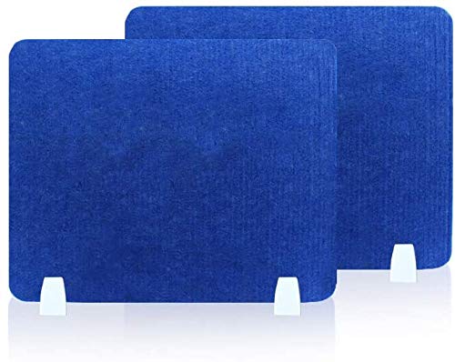 Cloison insonorisante 50x30cm pour étudier au calme : le séparateur de bureau bleu idéal