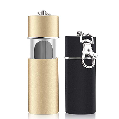 DXIA 2X Cenicero Portátil, Ceniceros de Bolsillo, Cenicero al Aire Libre, Mini Cenicero con Llavero, Cenicero Coche de Colores Brillantes, para Todas Las Actividades al Aire Libre