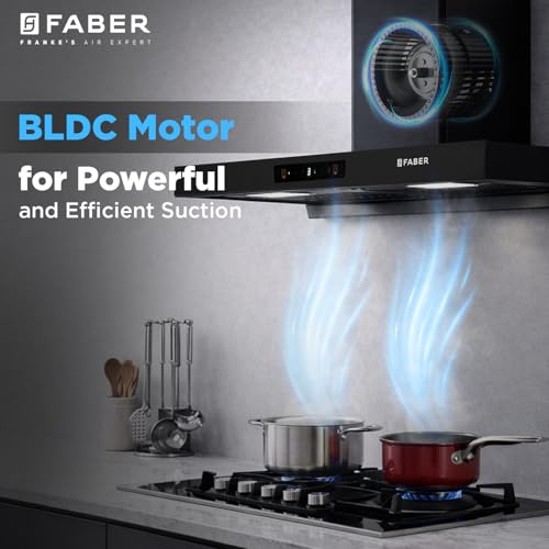 Image of Faber Atom 90cm 1500m /hr BLDC Autoclean Filterless T-Shape Chimney|Built In Oil Collector|Touch & Gesture Control|8Yr Motor,2Yr Comprehensive Warranty by Faber | Hood ATOM BLDC TC FL HC SC BK IN 90