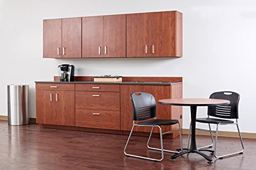 Safco Products 1704An Modular Hospitality Breakroom Base Cabinet, Waste Management, 2 Door Compartment, Asian Night Base/Black Top #TOP2