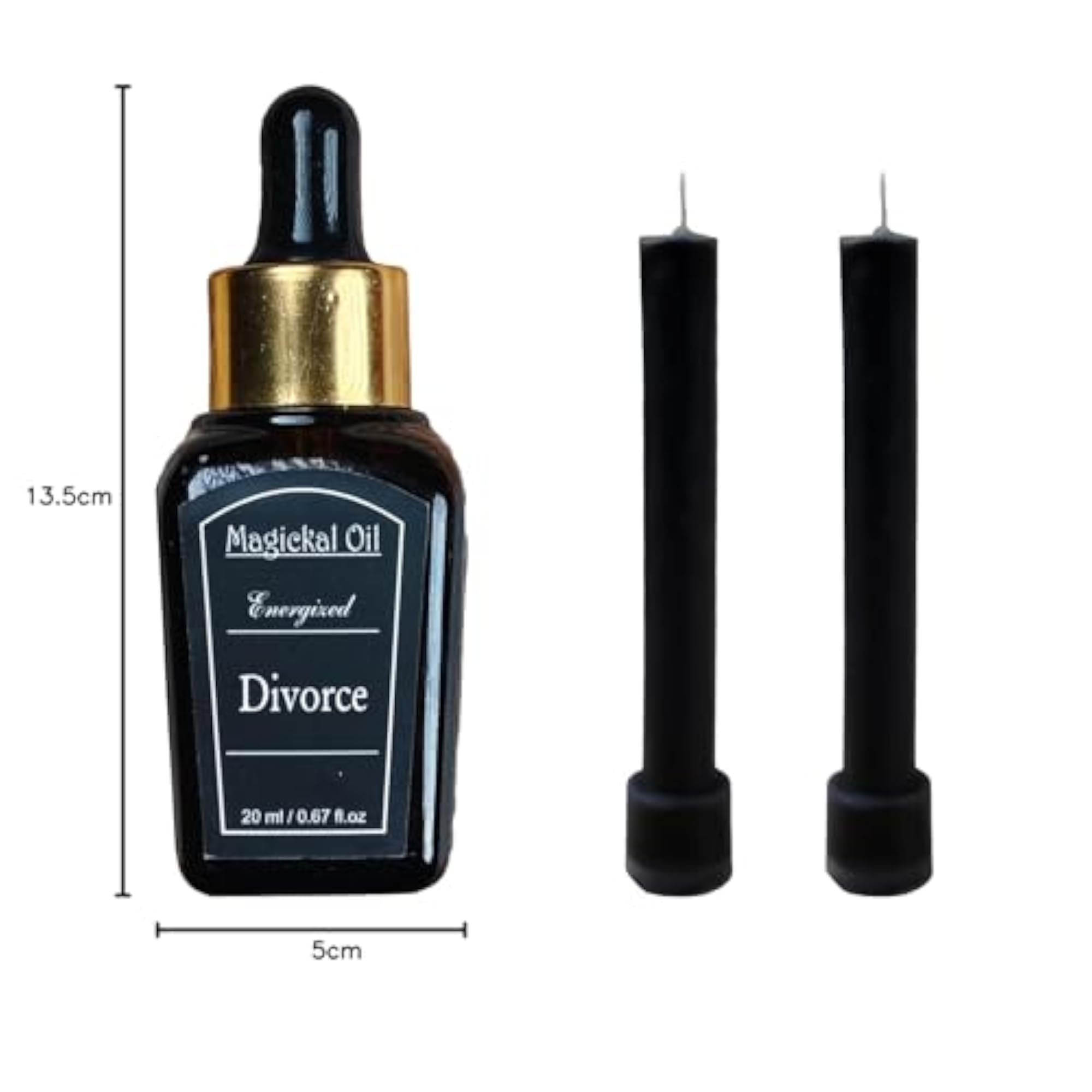 Divorce Ritual Blend with 2 Taper Candles, Breakup Spell Kit