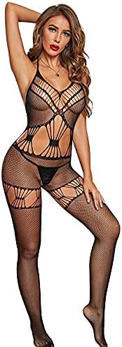 Free Size Women's Polyimide and Elastane Body Stocking (Black Color, Free Size)