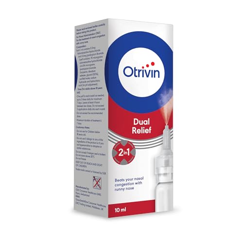 Otrivin Dual Relief Nasal Spray for Congestion with Runny Nose 10 ml