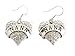 Nana Heart Clear Crystals Silver French Hook Earrings Jewelry