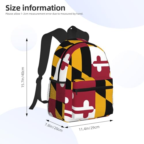 Sac à dos noir imprimé drapeau du Maryland WURTON One Size - 4
