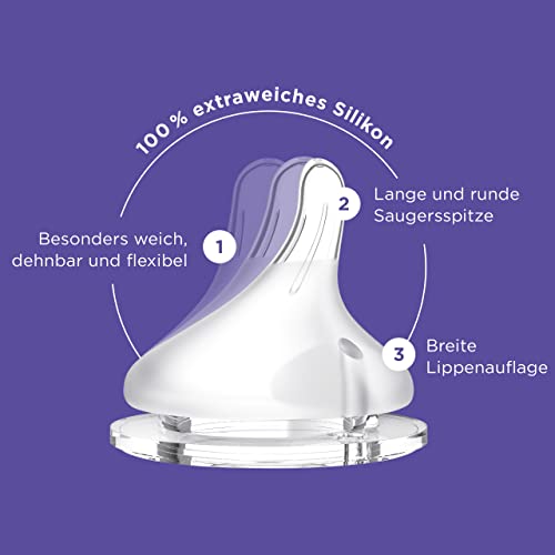 Lansinoh NaturalWave Sauger, Gr. S - langsamer Milchfluss, 2 Stück - Image 4