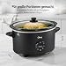 Olvy Slow Cooker 6L Digital Schongarer mit Timer Touchscreen Warmhaltefunktion Auftaufunktion 24h Timer 3 Stufen Familie Meal Prep