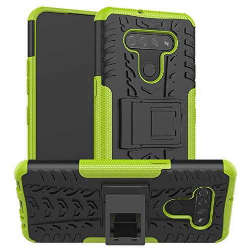 LFDZ Coque Nokia 5.3,Armor Support Protection Étui,Anti Chocs Bumper Étui Hybride Protection Cover pour Nokia 5.3 (2020) Smartphone,Vert