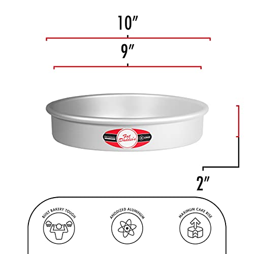 Fat Daddio's Anodized Aluminum Round Cake Pans, 2 Piece Set, 9 x 2 Inch - Image 2