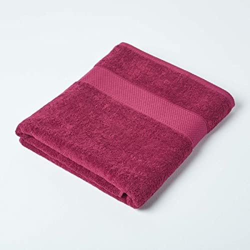 HOMESCAPES Turkish Cotton Face Towel Flannel Chocolate Very Soft and Absorbent, 500 GSM Heavy Weight for everyday Luxury