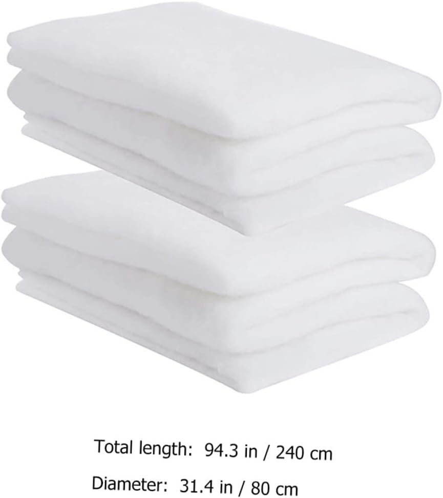 Toyvian 2pcs Thickened Artificial Snow Carpet for Christmas Decoration White Faux Snow Blanket Winter Party Scene Prop for Holiday Home Decor
