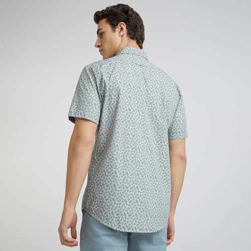 Image of Colorplus Tailored Fit Medium Grey Formal Shirt for Men